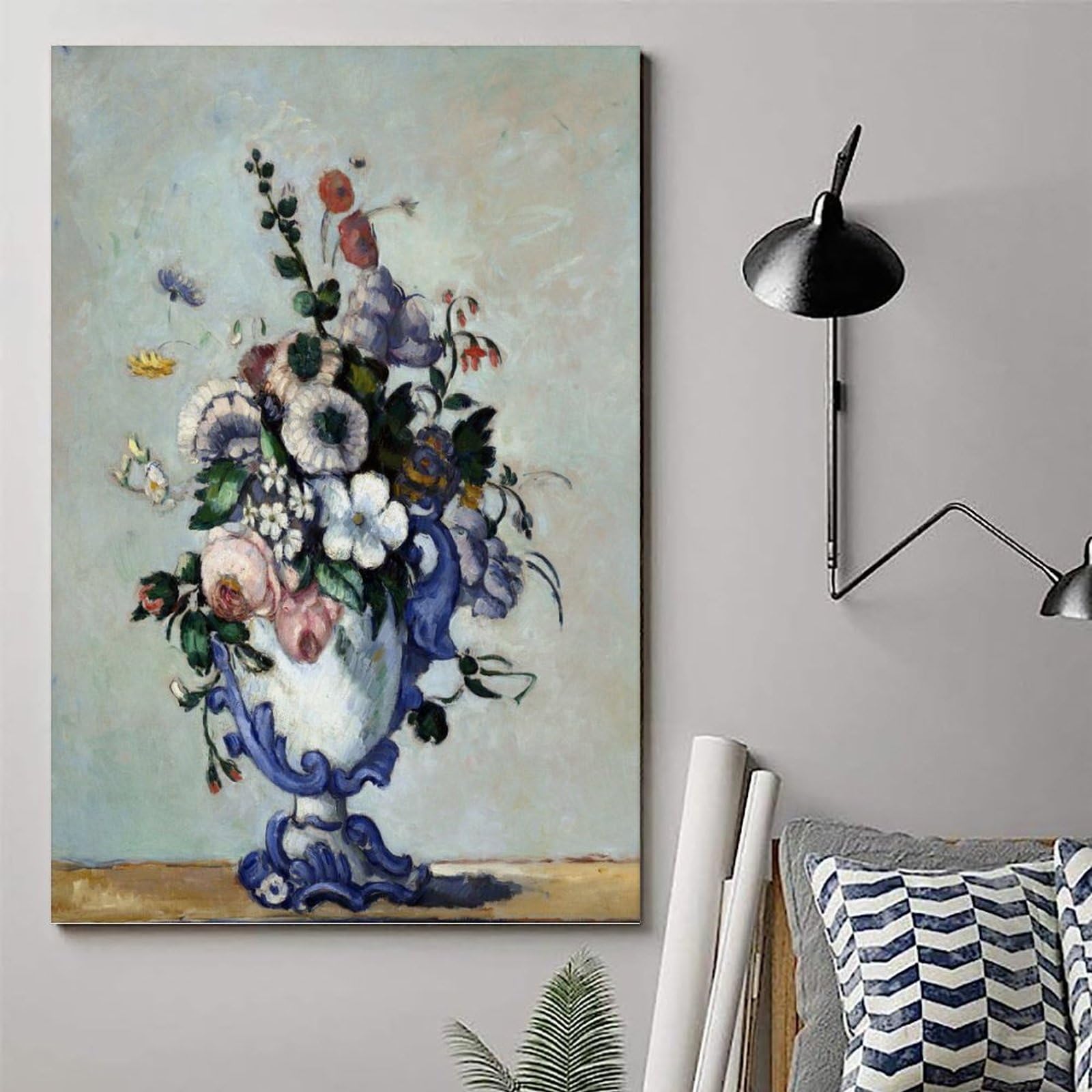 Amazon.co.jp: ポール・セザンヌ 1876年作「ロココ花瓶の花